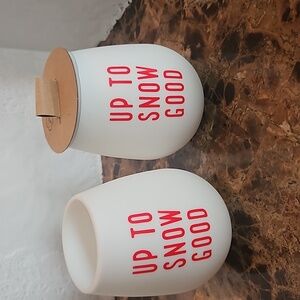 Mud pie SILICONE glass NWOT